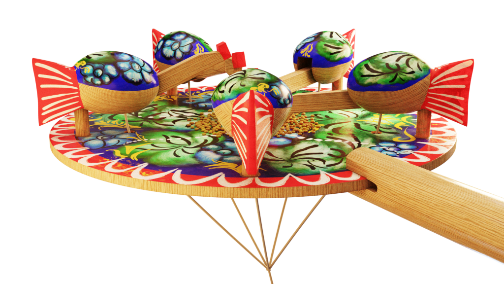 Marketing Visual de un Juguete Artesanal. Juguete artesanal de Kotor (Montenegro) reconstruido en 3D: Handcrafted Wooden Moving Toy. Juguetes de madera hechos a mano que capturan la tradición artesanal de Kotor.